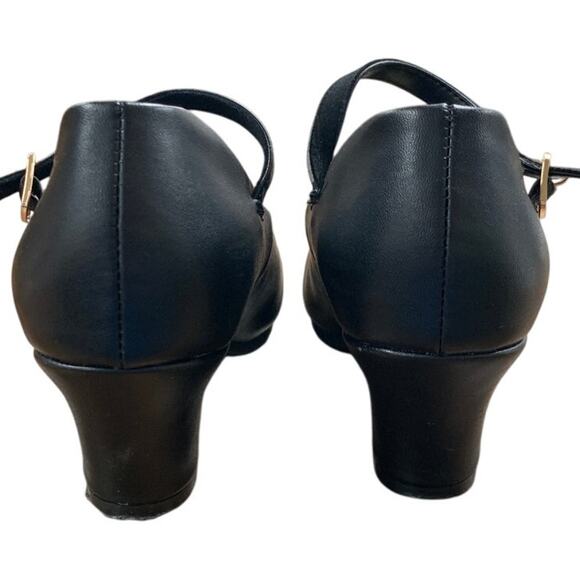 Bokimd Womens Size 7 Black Non-Slip Latin Salsa Dance 2.25" Heel Character Shoes - Picture 4 of 8